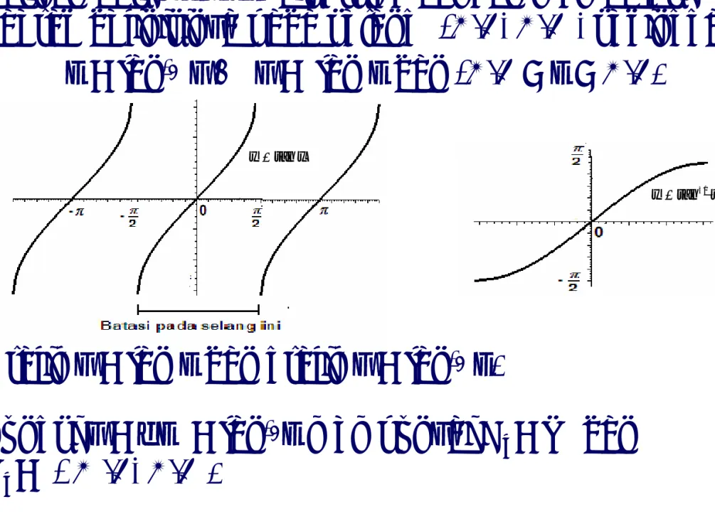 Grafik y = tan x dan grafik y = tan -1  x.