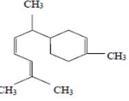 Gambar 2. Rumus Kimia Zingiberene (C15H24) 