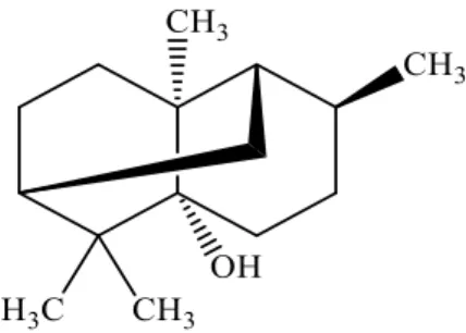 Gambar 2.1.  Struktur Patchouli alkohol (Su et al., 2014) 