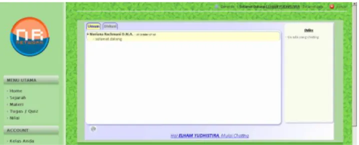Gambar 5. Menu Forum Komunikasi pada Website 