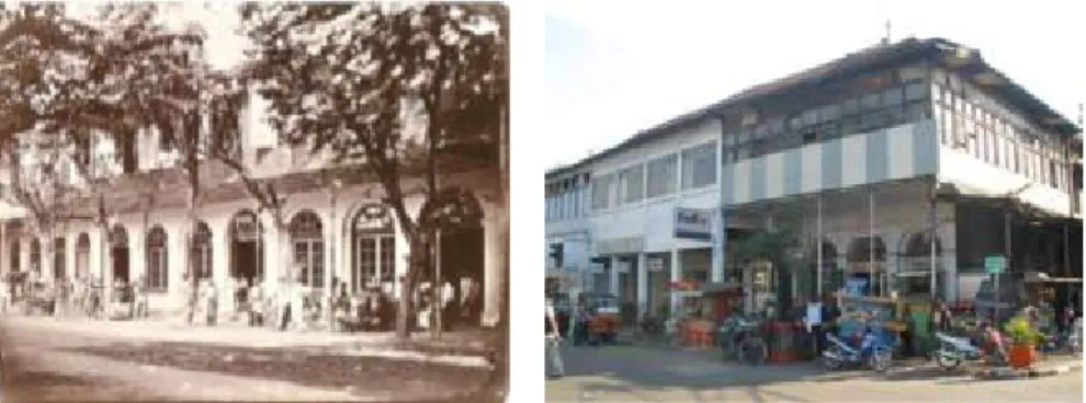 Gambar I.1.1 Gedung C. Bahre &amp; G. Kinder kini, facade dirombak dan penuh PKL 