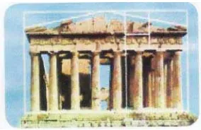 Gambar 1.Kuil Parthenon, Athena , didesain dan dibangun sesuai konsep  golden proportion 8  