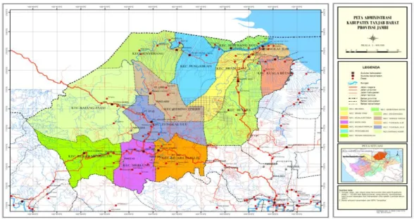 Gambar 2.1. Peta Kabupaten Tanjung Jabung Barat 