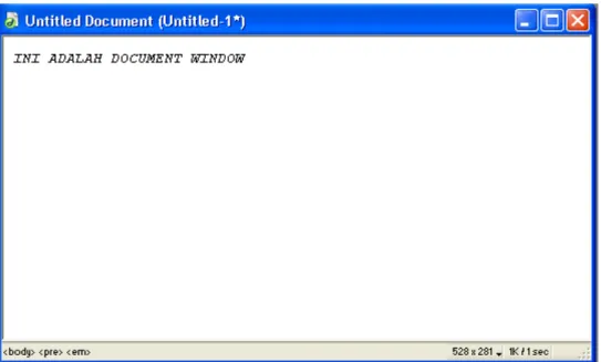 Gambar 2.7. Document Toolbar 2.4.7 Document Window