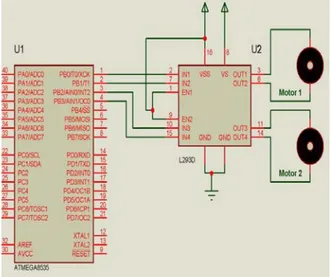 Gambar 4. Rangkaian LED  3.  Rangkaian Motor DC 