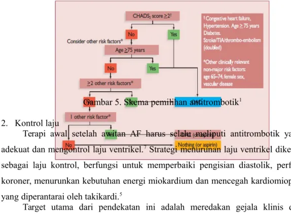 Gambar 5. Skema pemilihan antitrombotik 1 2. Kontrol laju