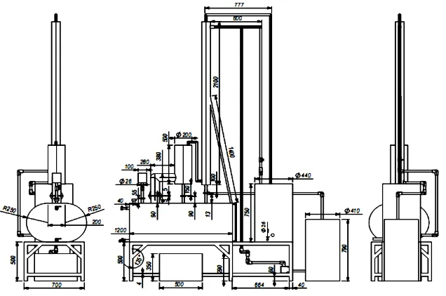 Gambar 3. Hasil perancangan alat distilator bioethanol 