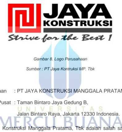 Gambar 8. Logo Perusahaan  Sumber : PT Jaya Kontruksi MP. Tbk 