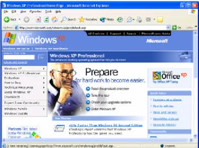 Gambar 2.2  Home page Windows XP 
