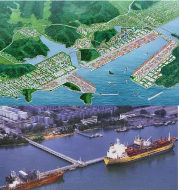 Gambar  7.  Rencana  Pelabuhan  Maloy  sebagai  pintu  gerbang  Indonesia  bagian  utara dengan terminal CPO-nya 