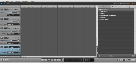 Gambar 2. Sound editor pada soundation.com 
