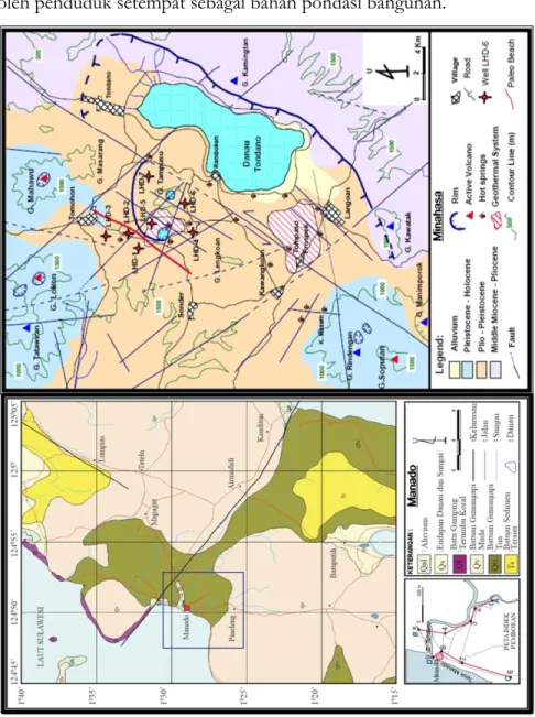 Gambar 3. Peta Geologi Manado dan Minahasa, Sulawesi Utara 