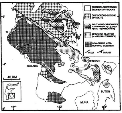 Gambar 10. Peta Geologi Sulawesi Tenggara (Surono, 1998) 