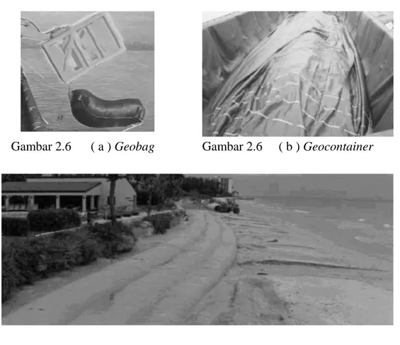 Gambar 2.6   ( a ) Geobag    Gambar 2.6  ( b ) Geocontainer 