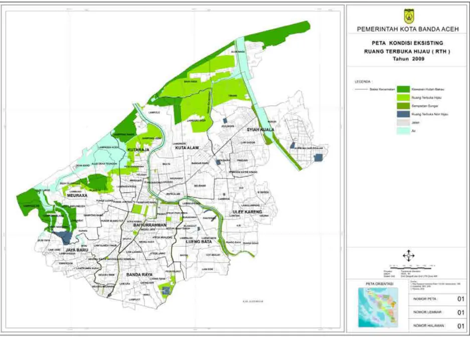 Gambar 5.5 Kondisi Eksisting RTH kota Banda Aceh (11,81 %) 