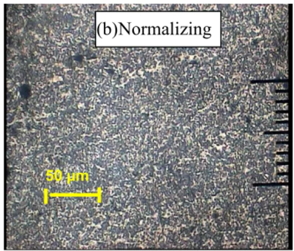 Gambar 13. Struktur mikro daerah Las (a) Raw, (b) Normalizing, (C) Annealing 