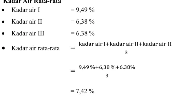 Tabel 3.3 : Data analisa pemeriksaan kadar air agregat halus (pasir)