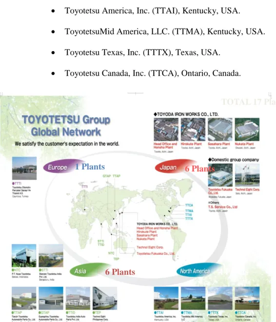 Gambar 1.1Toyotetsu Group Global Network 