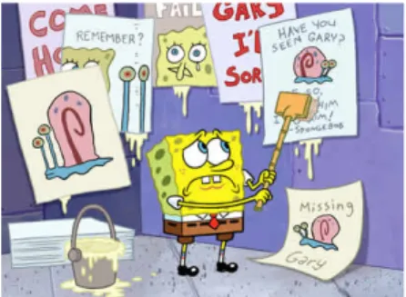 Gambar 4.3.1. Adegan Spongebob saat mencari Gary