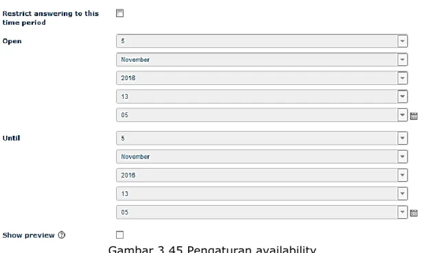 Gambar 3.45 Pengaturan availability 