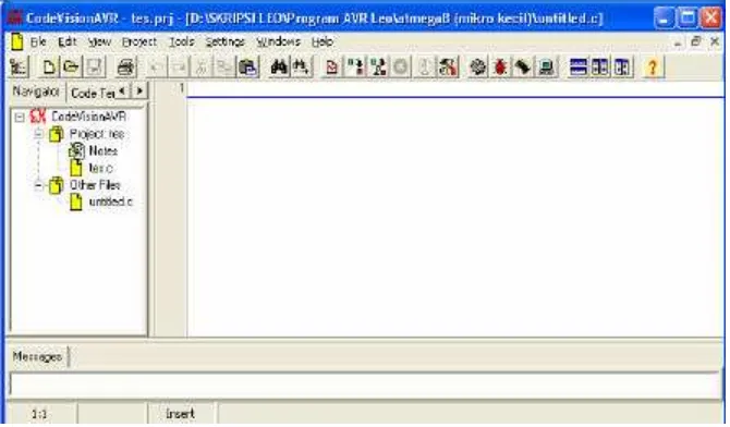 Gambar 2.11 Tampilan CodeVision AVR 