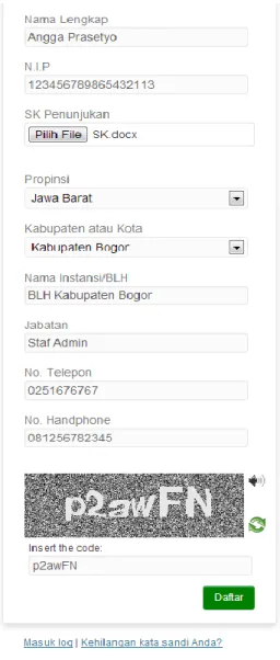 Gambar 9. Form Registrasi (2) 