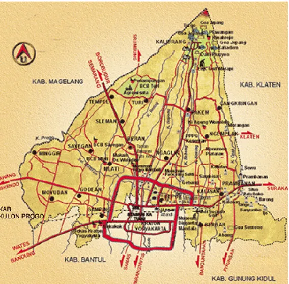 Gambar 1. Peta Wilayah Kabupaten Sleman 