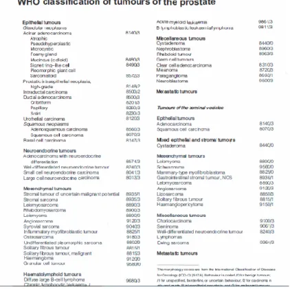Tabel 2.1. Klasifikasi WHO Tumor Prostat  8 
