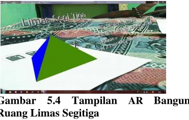 Gambar 5.4 Tampilan  AR Bangun Ruang Limas Segitiga 
