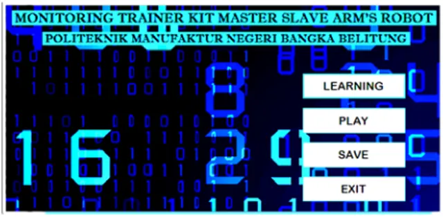 Gambar 4. Tampilan Software Trainer Kit  Gambar 4 merupakan tampilan perangkat  lunak yang akan menjadi materi pembelajaran  (trainer kit)