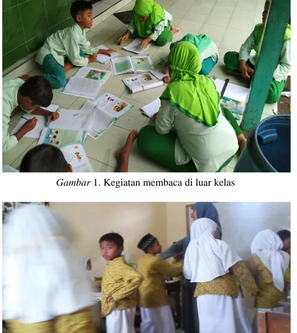 Gambar 2. Foto anak hiperaktif ketika pembelajaran di MI Al-Iman 