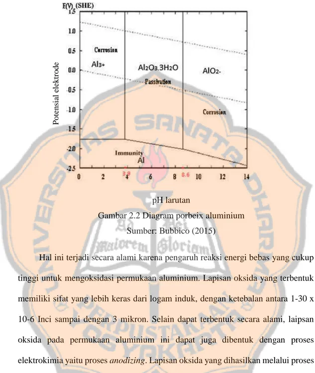 Gambar 2.2 Diagram porbeix aluminium  Sumber: Bubbico (2015) 