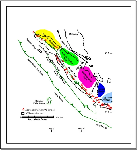 Gambar 2.2. Tatanan Struktur Geologi Regional Sumatra  (Yarmanto dan Aulia, 1988) 