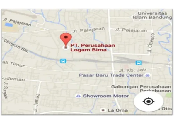 Gambar 1.1 Lokasi PT. Perusahaan Logam Bima Bandung 
