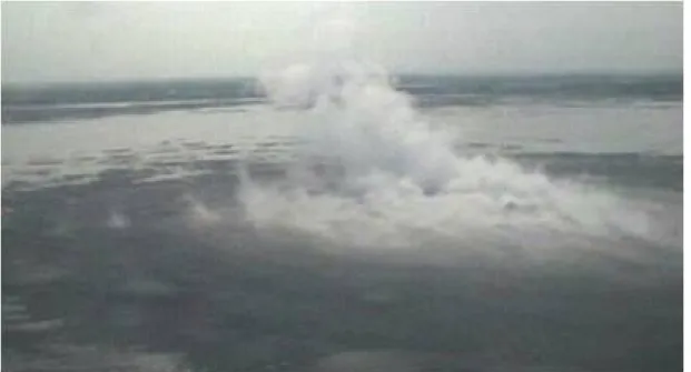 Gambar 2.  Gambar udara lumpur Lapindo terbaru (Sumber: Pramono Putra/Sindo TV).