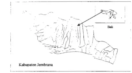 Gambar 30  Peta desa-desa di  Kabupaten Jembrana. 