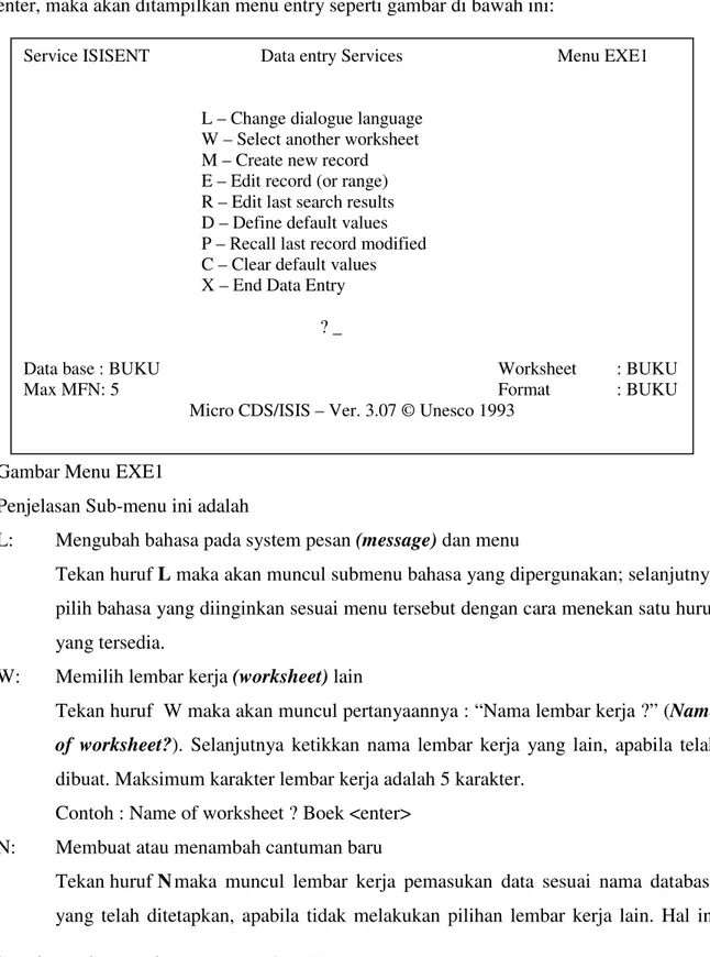 Gambar Menu EXE1 