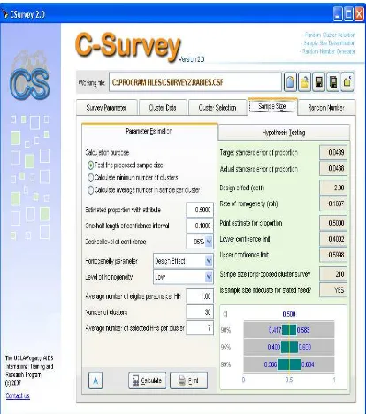 Gambar 3.1 Besar Sampel Hasil Print Screen C Survey 