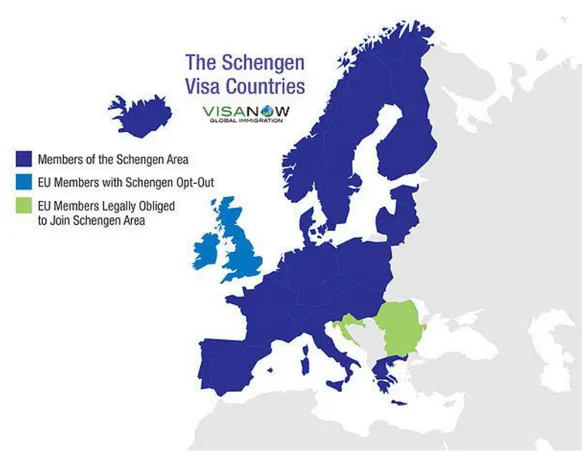 Gambar 2  Area Schengen 