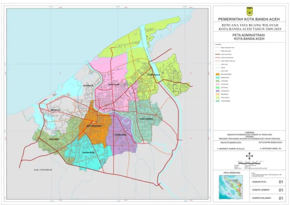 Gambar 2.1. Batas-batas Administrasi Kota Banda Aceh 
