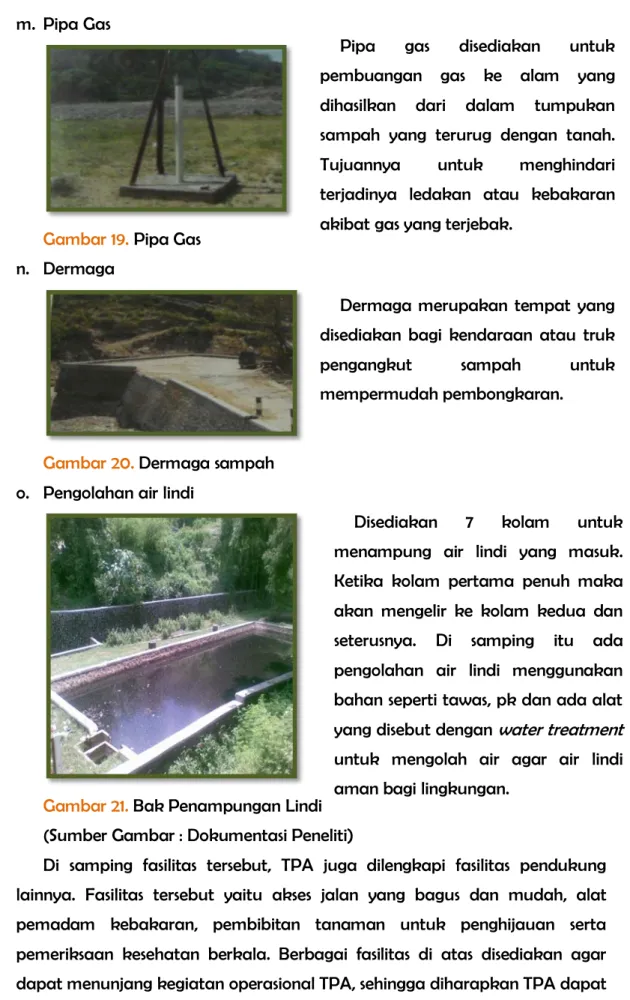 Gambar 20. Dermaga sampah  o.  Pengolahan air lindi 