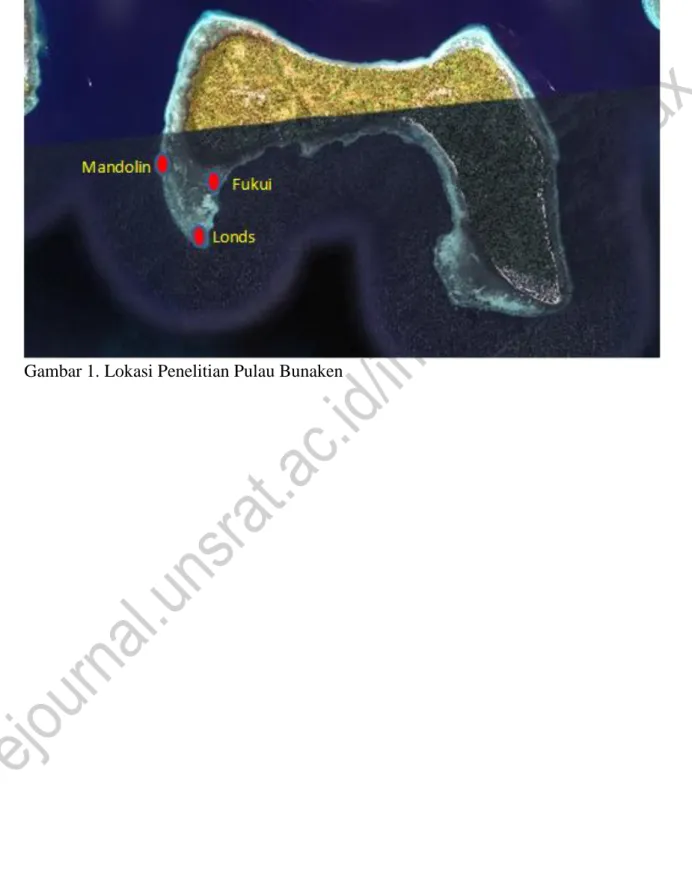 Gambar 1. Lokasi Penelitian Pulau Bunaken 