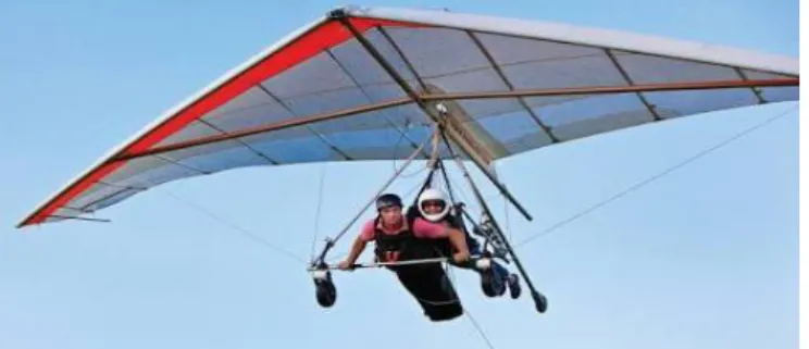 Gambar 2.3. Hang Glider  (www.Wisconsintrails.com)  d.  Paramotor Footlight 