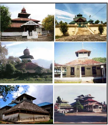 Gambar 2.24. Jenis Jenis Mesjid Tradisional Aceh dari Berbagai daerah di Aceh. 