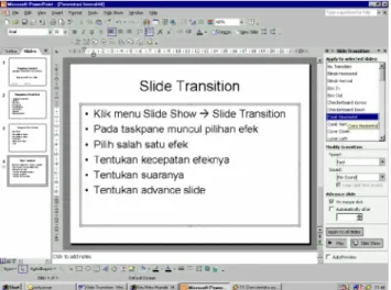 Gambar 33. Tampilan Sound pada Slide Transition