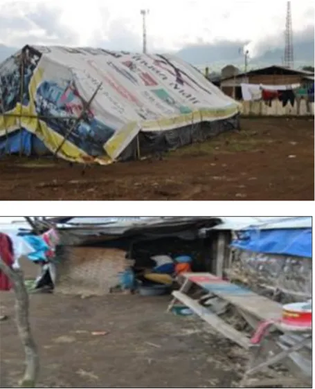 Gambar 2. Lokasi penampungan pengungsi di Desa Sukamanah (Sumber: Survei Juni 2011) 