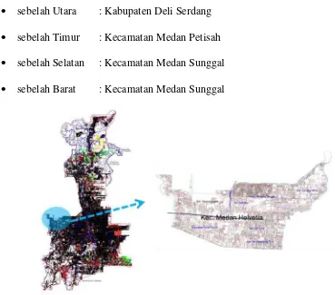 Gambar 4.1. Peta Kecamatan Medan Helvetia (Sumber : Pemko Medan) 