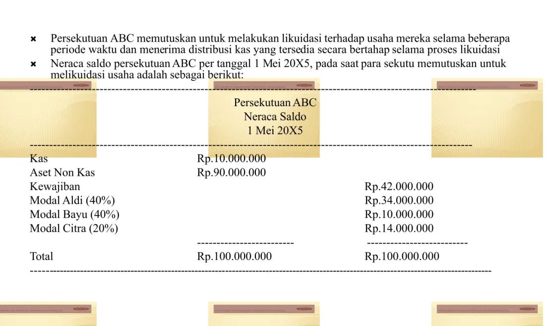 ILUSTRASI LIKUIDASI SECARA BERTAHAP