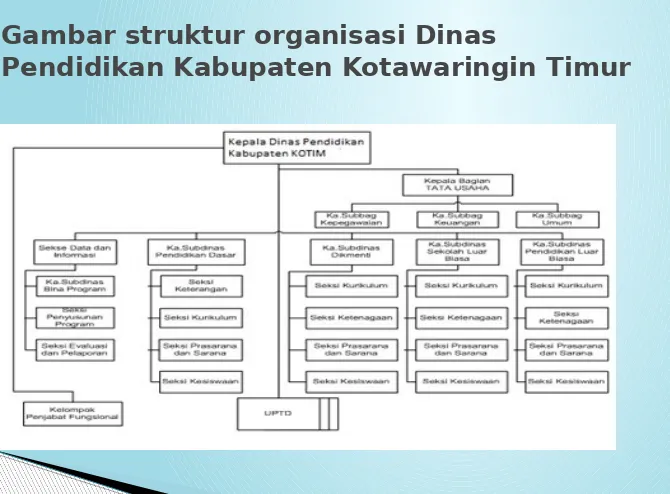 Gambar struktur organisasi Dinas 