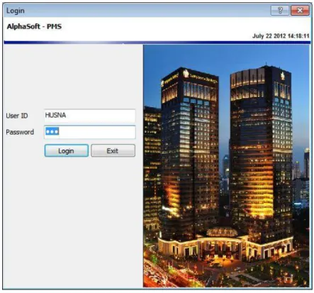 Gambar 16 Tampilan Login Program pada  Divisi TRM 
